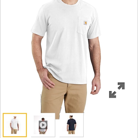 Men’s Carharrt White Heavyweight Loose fit tshirts 2XL - Picture 2 of 2